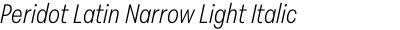 Peridot Latin Narrow Light Italic